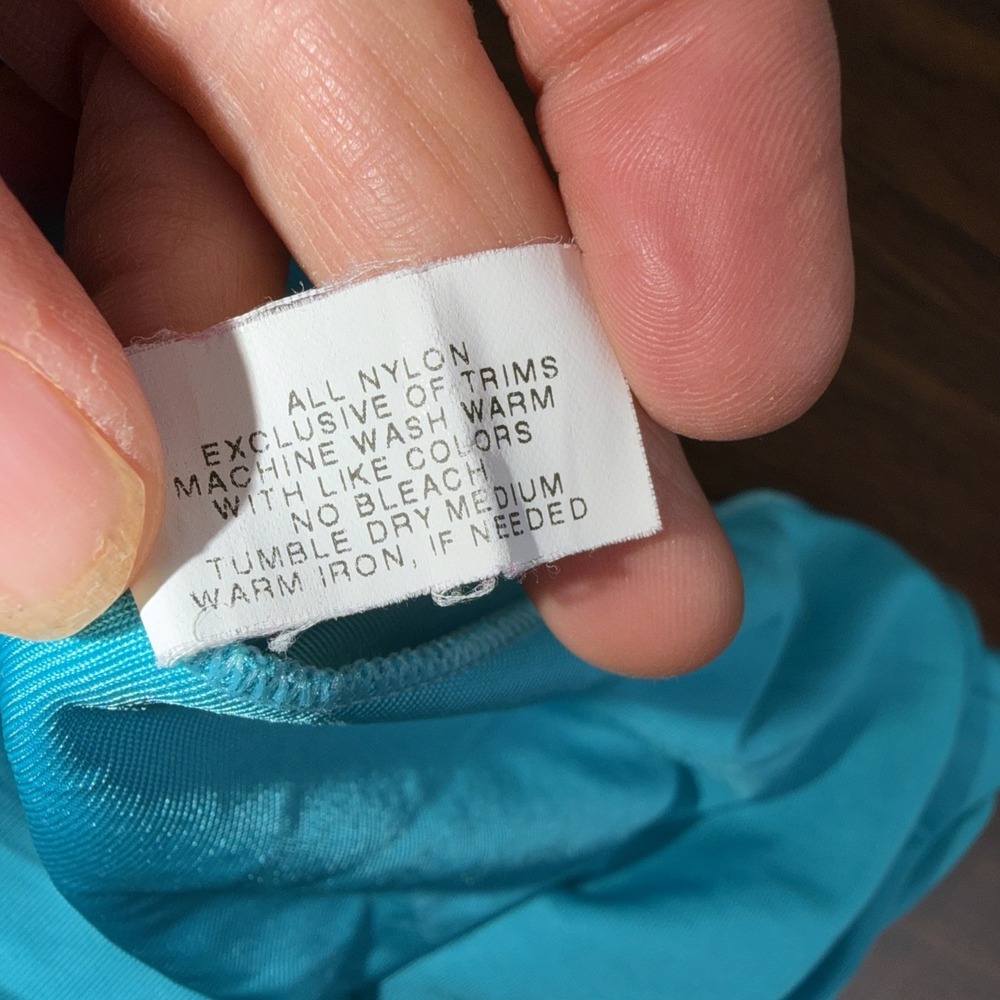 Shadowline Short Nightgown & Matching Robe Size Small Turquoise Blue nylon - Picture 10 of 16